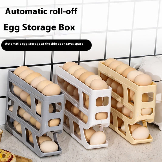 Rolling Egg Storage Box Refrigerator Side Door Egg Storage Box