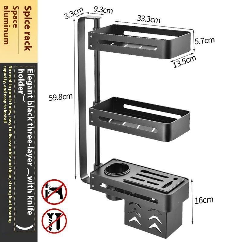 Ondaum Kitchen Punch-free Multi-functional Storage Rack