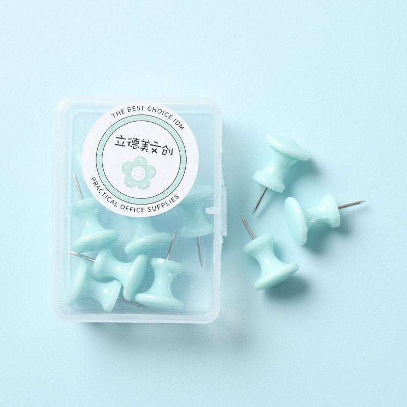 Macaron Color Plastic Push Pins – Small and Large Sizes