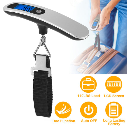Portable Digital Luggage Scale 50kg 10g LCD Hanging Luggage Scale Electronic Digital Weight Scale For Travel Household