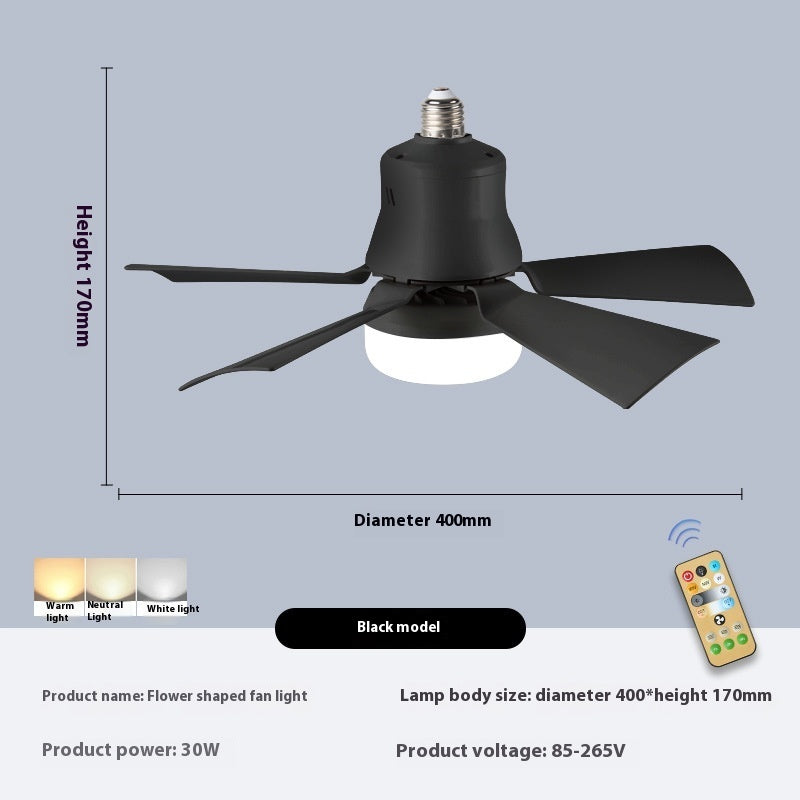 Ondaum Fan Bulb Integrated Home Dormitory Light