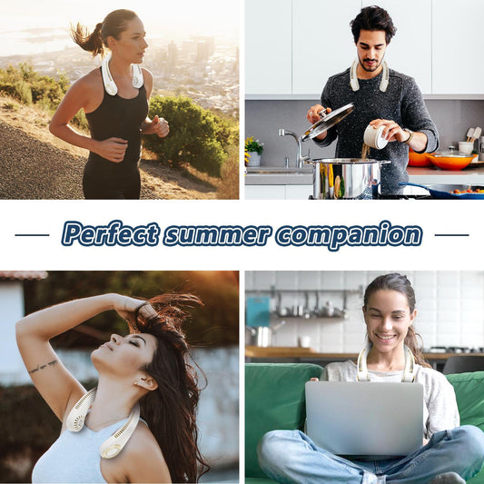 Turbo Neck-Hanging Fan – Hands-Free Cooling for Outdoor Adventures