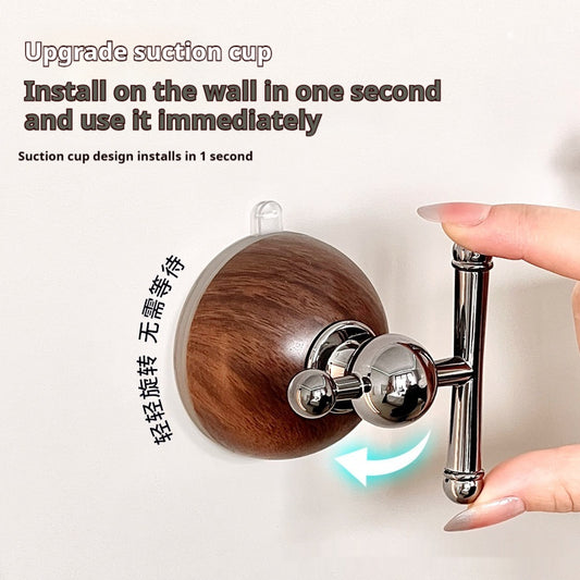 Wood Grain Sucker Hook Strong No Punch