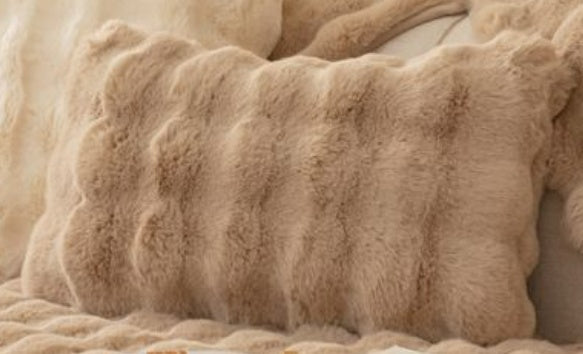 Ondaum Winter Thickened Rabbit Plush Sofa Cushion