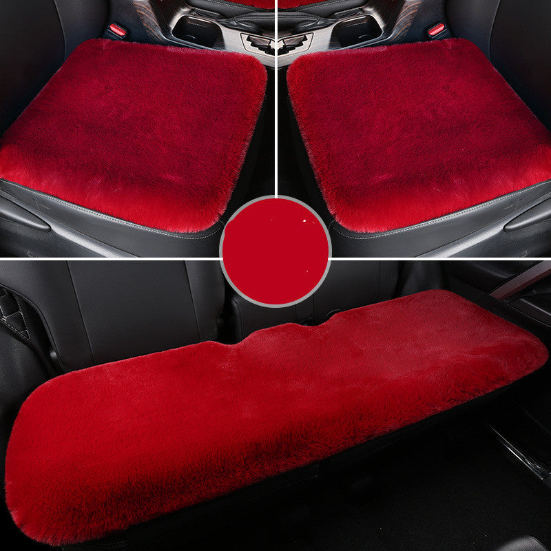 Winter Rabbit Plush Car Seat Cushion Single Piece Square