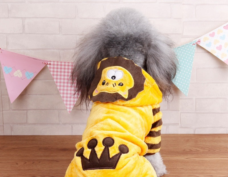 Autumn and Winter Coral Fleece Dog Costume