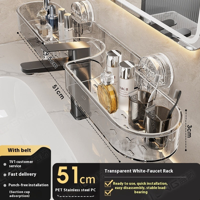 Punch-Free Suction Cup Toilet Storage Rack