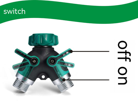 Garden Ball Valve Diverter – Zinc Alloy Double Pass