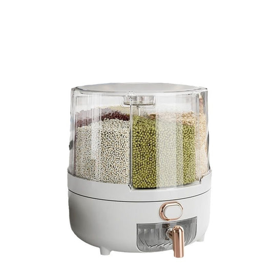 Cereals Storage Box Rotation Household Rice Bucket