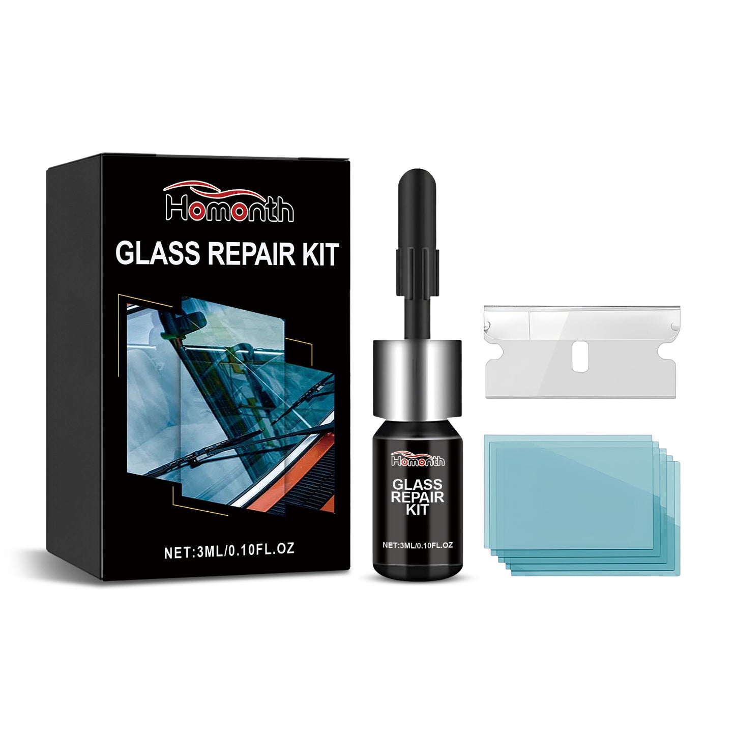 Glass Repair Kit for Cracks and Chips