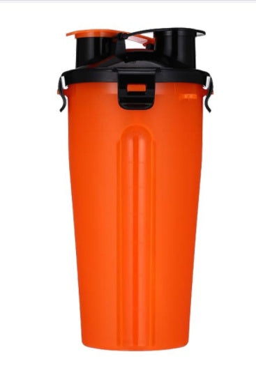 Portable 2-in-1 Pet Water & Food Bottle with Collapsible Bowl