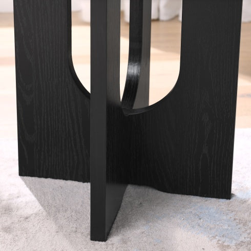 Modern Solid Wood-Look Coffee Table – Square MDF Living Room Table