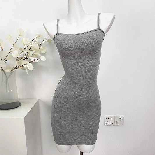 Pure Hot Girl Sexy Sheath Body Shaping Sling Dress