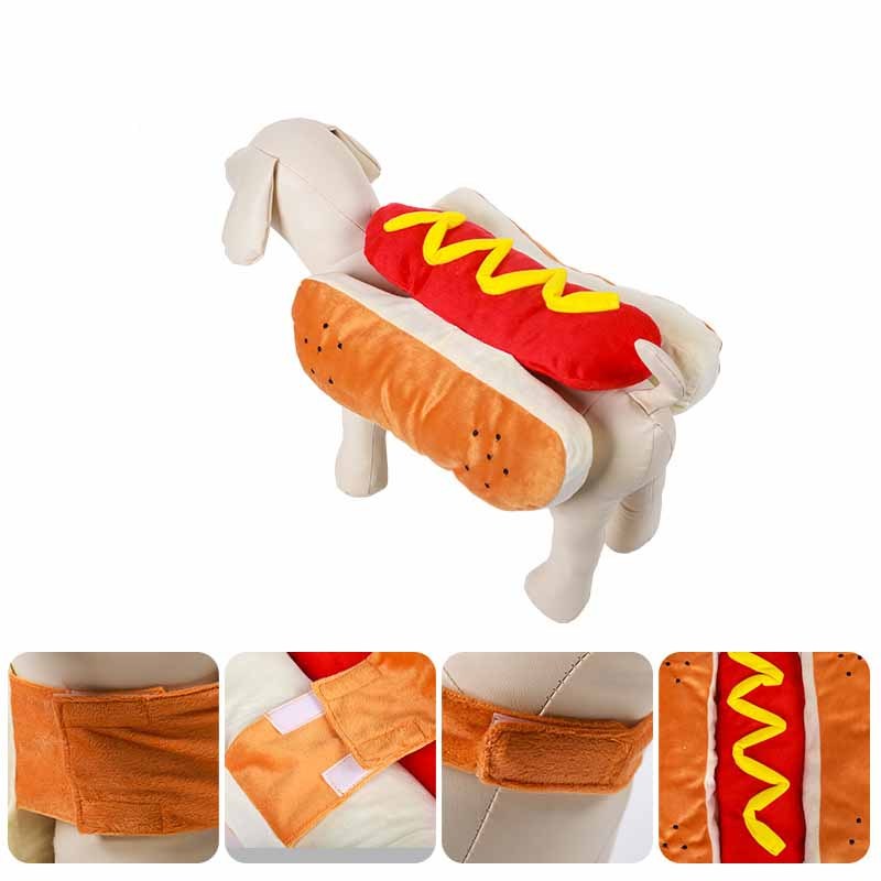 Funny Hot Dog Costume for Dogs and Cats