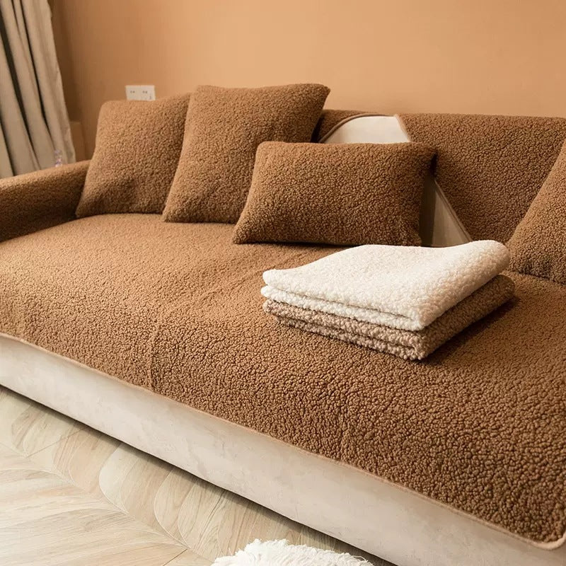 All-season Thickened Fabric Plush Sofa Cover