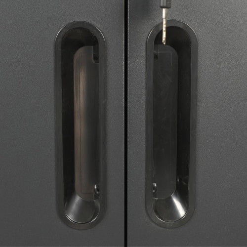 Heavy-Duty Metal Garage Storage Cabinet With Wheels - Sturdy And Durable Tool Storage Cabinet For Garage, Office, And Home Organizer Solutions