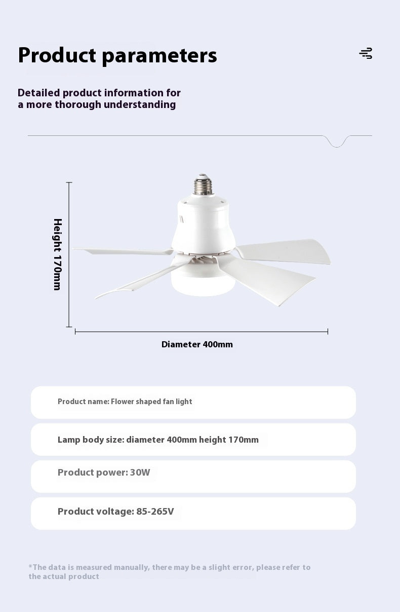 Ondaum Fan Bulb Integrated Home Dormitory Light