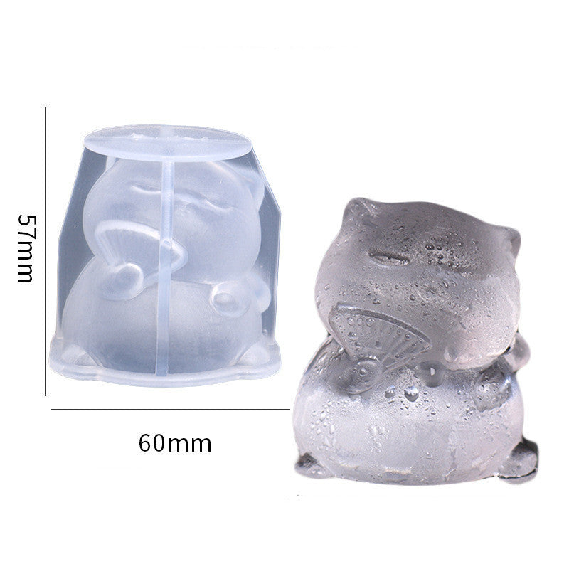 Silicone Bear-Shaped Ice Cube and Candy Mold