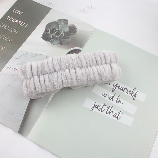 Simple Plaid Facial Hair Band – Unisex Foldable Headband