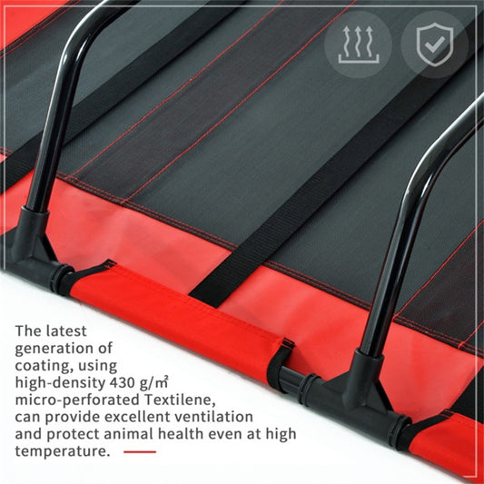 Elevated XXL Pet Bed with Durable Steel Frame – Red
