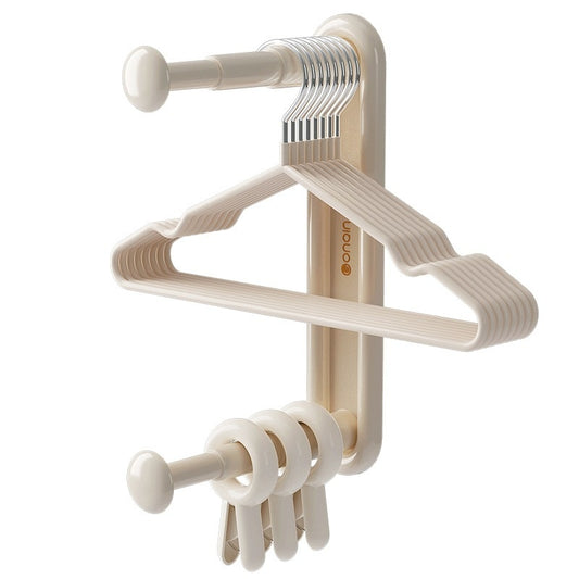 Retractable Hanger Storage Rack Punch-free