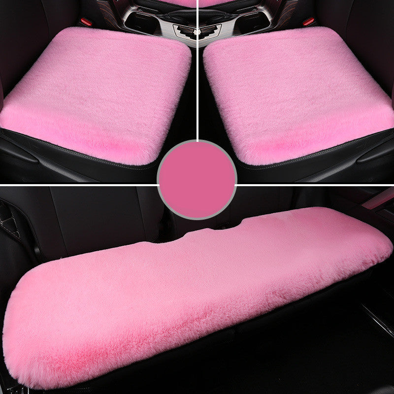 Winter Rabbit Plush Car Seat Cushion Single Piece Square