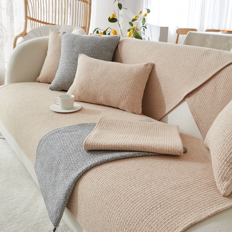 Cotton Linen Non-Slip Sofa Cover – All-Season Japanese Style