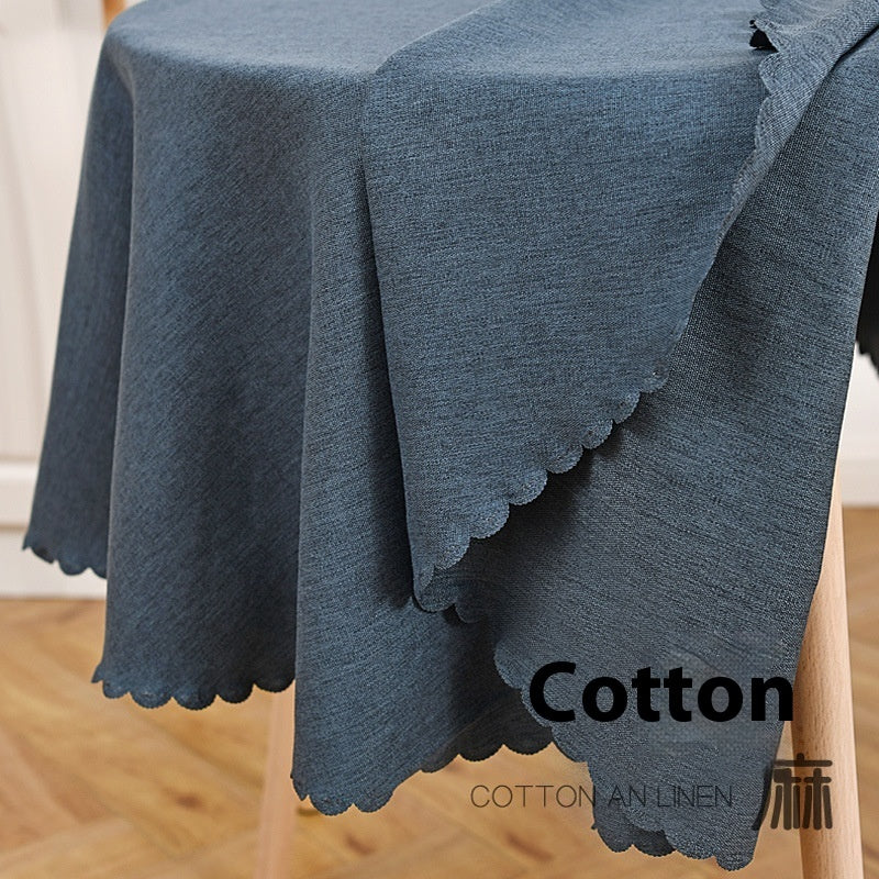 Chinese Style Round Tablecloth – Blended Fabric Dining & Tea Table Cover