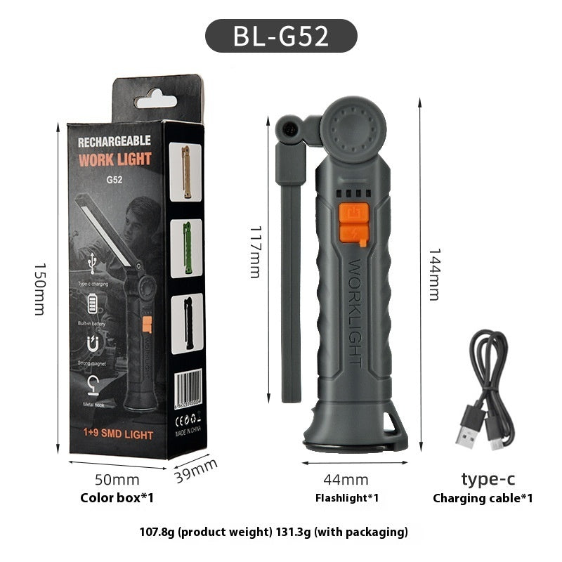 Rechargeable LED Work Light – White and Red Light Modes