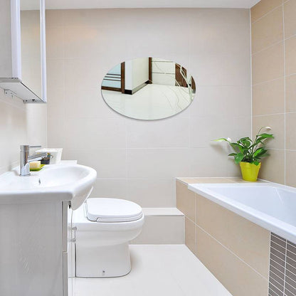 Oval Self-Adhesive Acrylic Mirror Wall Sticker