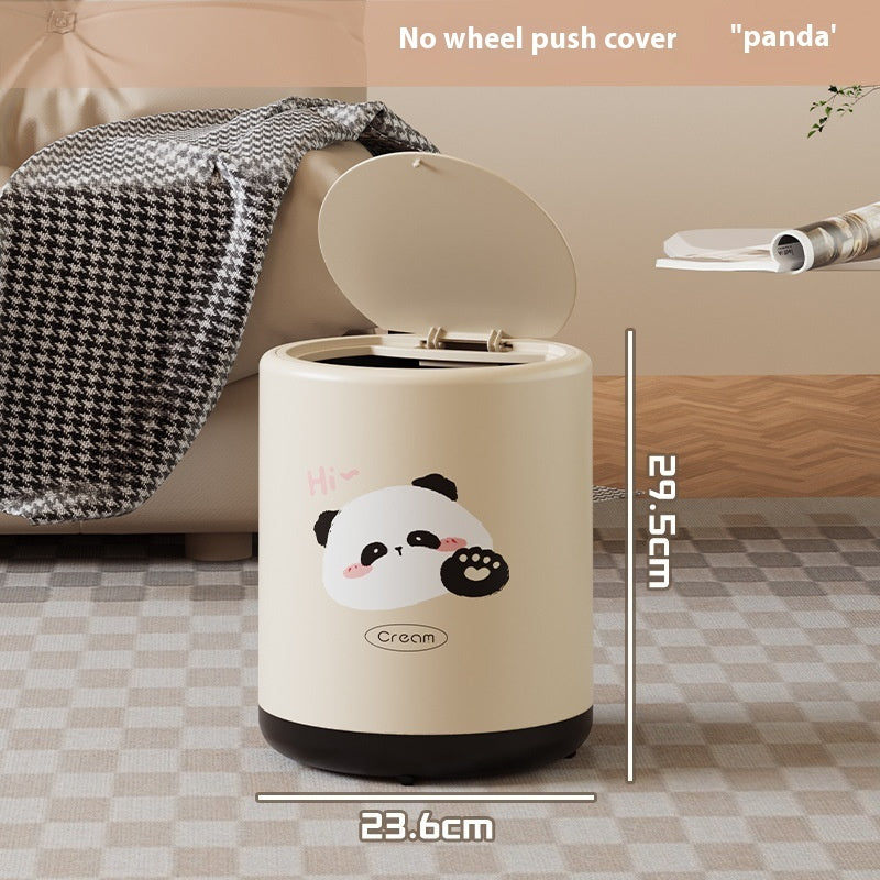 Portable Household Trash Can With Lid