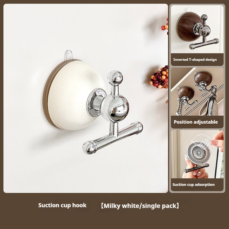 Wood Grain Sucker Hook Strong No Punch