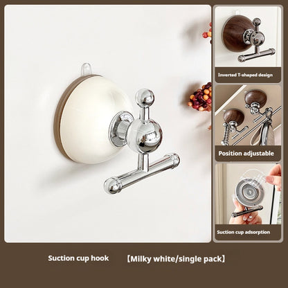 Wood Grain Sucker Hook Strong No Punch