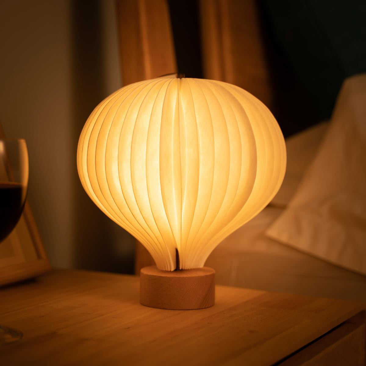 Ondaum Creative Hot Air Balloon Rechargeable Light Ornaments