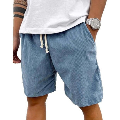 Men’s Corduroy Drawstring Casual Shorts