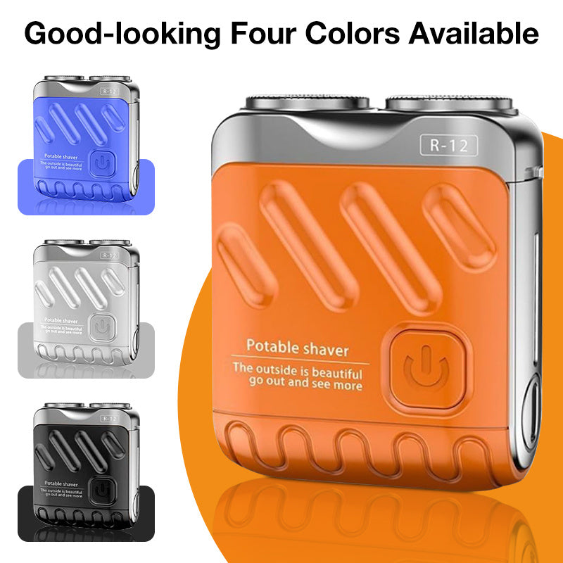 Portable Dual Ring Rotary Electric Shaver