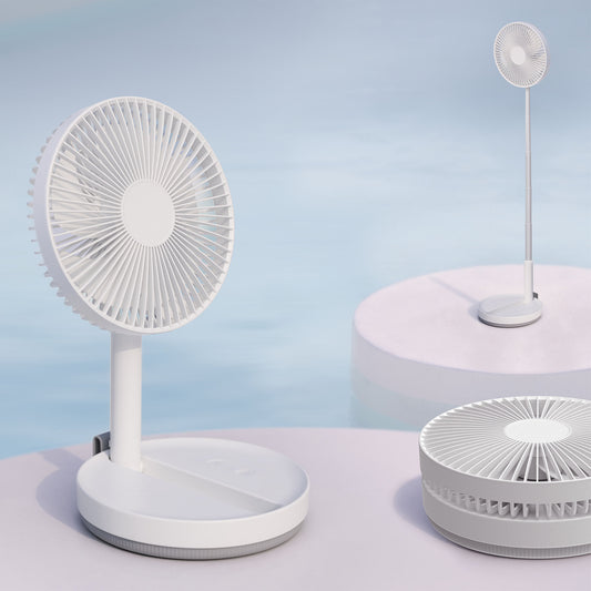 Rotating Small Fan Household Student Dormitory Folding Floor Fan Portable Mini Office Desktop