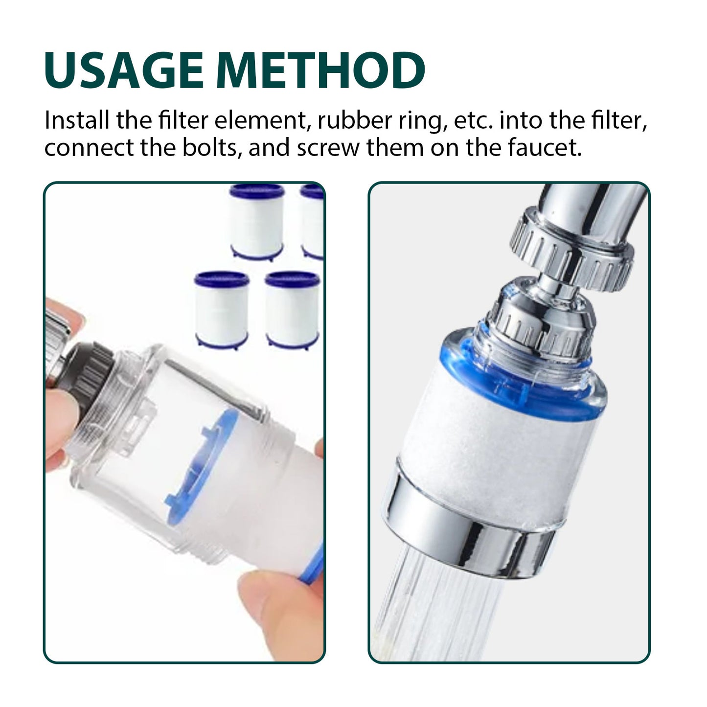 360° Rotating Faucet Water Purifier Filter