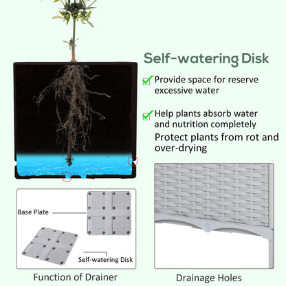 2-Piece Elevated Self-Watering Garden Bed