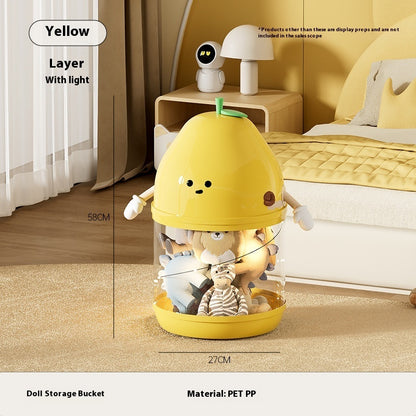 Transparent Large Children's Plush Toys Storage Container