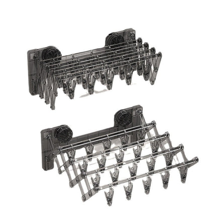 Suction Cup Socks Foldable Drying Punch Free Towel Rack