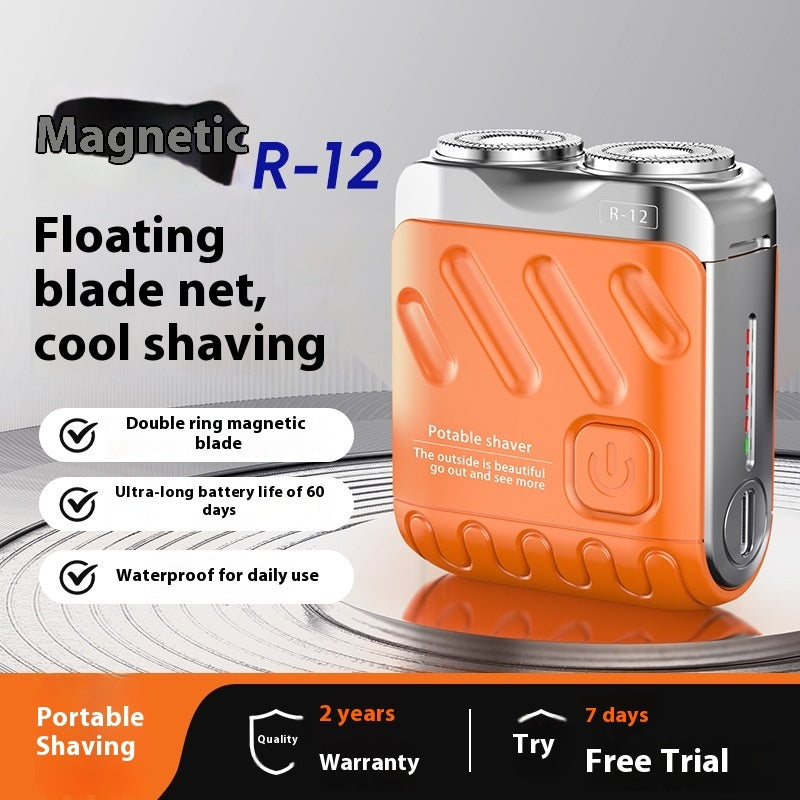 Portable Dual Ring Rotary Electric Shaver