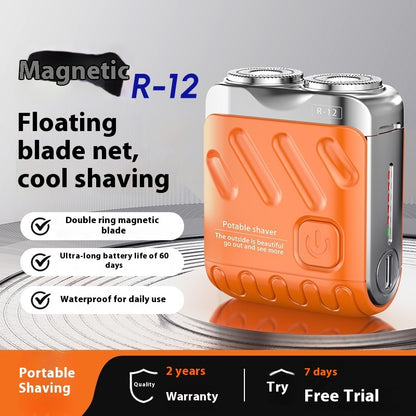 Portable Dual Ring Rotary Electric Shaver