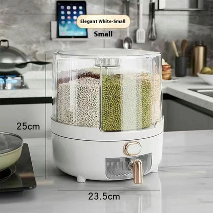 Cereals Storage Box Rotation Household Rice Bucket
