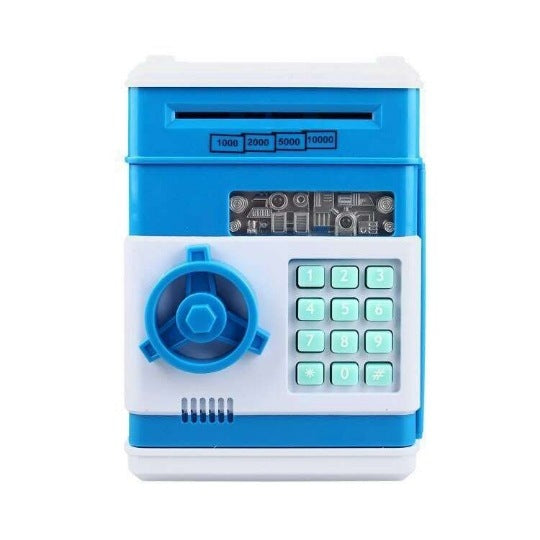 Cash Machine Savings Piggy Bank Password Lock Safe Box
