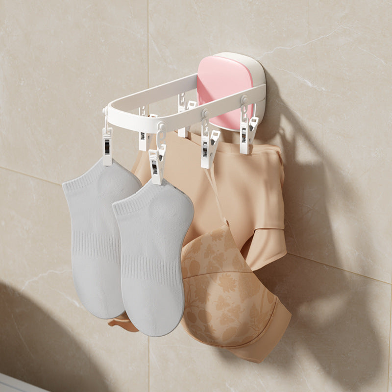 Household Folding Clothes Hanger Punch-free Wall Hanging