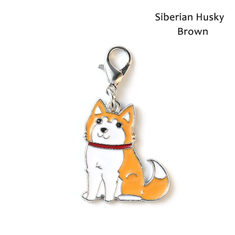 Metal Dog Breed Keychain – Pet Collar Pendant Tag
