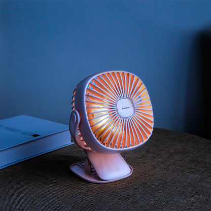 USB night light charging summer small fan