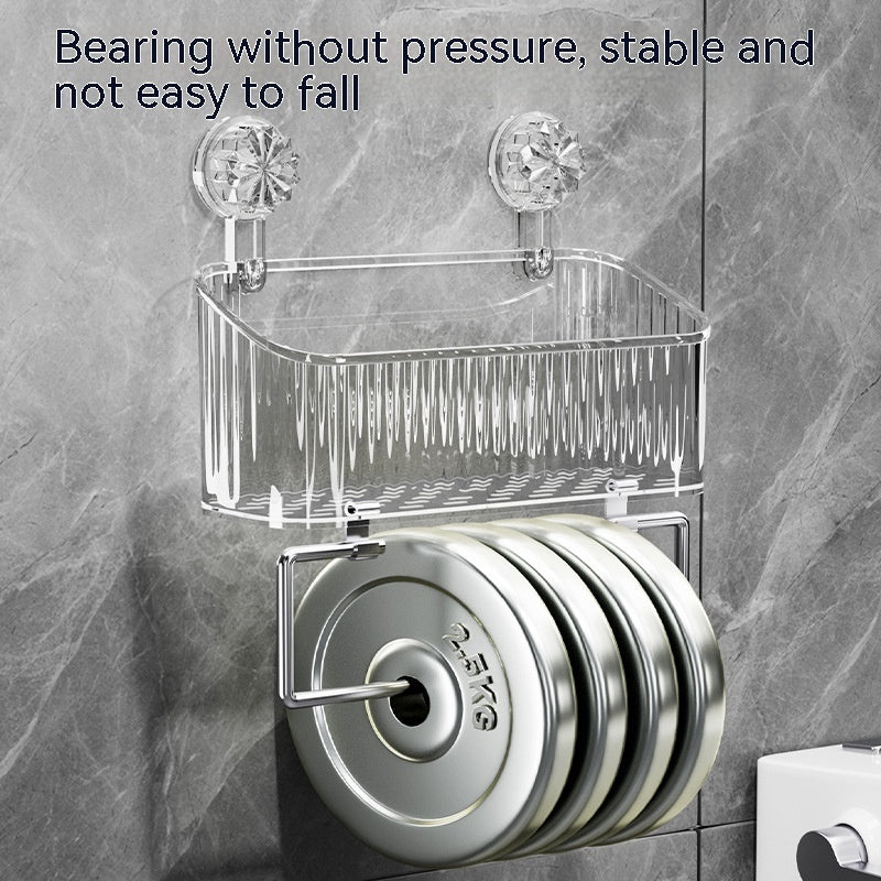 Light Luxury Suction Storage Rack for Bathroom and Toilet