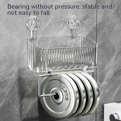 Light Luxury Suction Storage Rack for Bathroom and Toilet